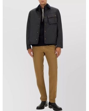 Belstaff Jacket With Chest Pocket And Long Sleeves - Black