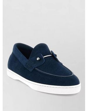 Christian Louboutin Chambeliboat Loafers Metal Hardware Rubber Sole - Blue