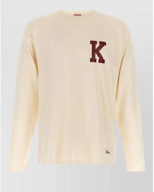 KENZO Ribbed Long-Sleeve T-Shirt - Natural