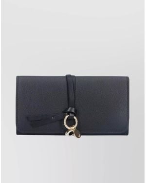Chloé Fold-Over Wallets Tassel Detail - Blue