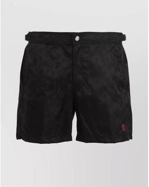 McQueen Printed Swimming Trunks - Black