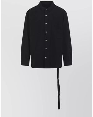 Rick Owens Cotton Jumbo Outershirt - Black