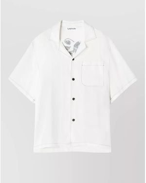 Lanvin Graphic Print Short Sleeve Shirt - White