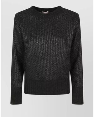 Herno Metallic Sequin Knit Jumper - Black