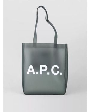 A.P.C. Lou Transparent Tote Bag Long Handles - Gray