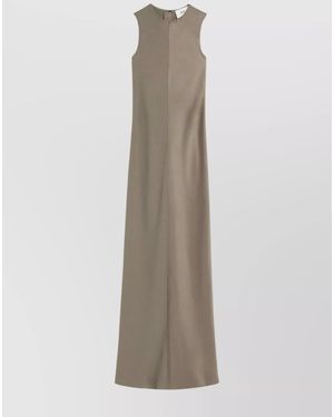 Ami Paris Sleeveless Maxi Dress - Natural