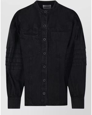 Isabel Marant Cotton Fitted Jacket - Blue