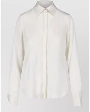 Dondup Long Sleeve Regular Fit Casual Top - White