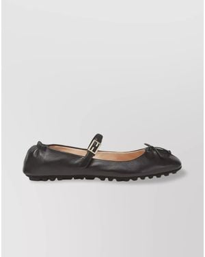Fendi Leather Ballerina Flats - Multicolour
