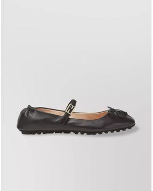 Fendi Bow Buckle Ballet Flats - Multicolor