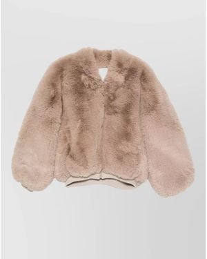 Frankie Shop Faux Fur Jacket - Natural
