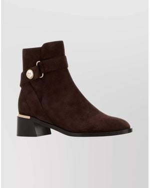 Jimmy Choo Ankle Boots With Block Heel Design - Brown