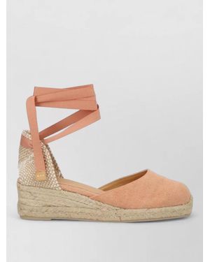 Castañer Espadrille Shoes Closed Round Toe Woven - Natural