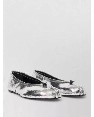 Maison Margiela Tabi Loafer Shoes Metallic Split Toe - White