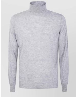 Filippo De Laurentis Cashmere Virgin Wool Turtleneck Jumper - Grey