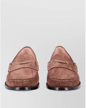 Stuart Weitzman Leather Lottie Loafers - Brown