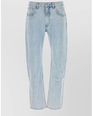 Entire studios Denim Jeans Slem Belt Loops Contrast Stitching - Blue