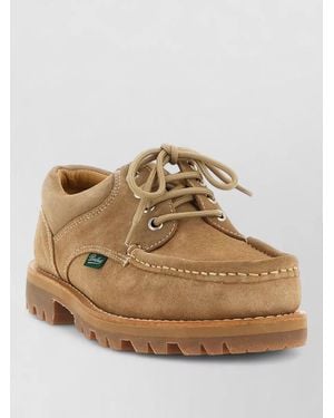 Paraboot Thiers Derby Lace Up Shoes Suede Rubber - Brown