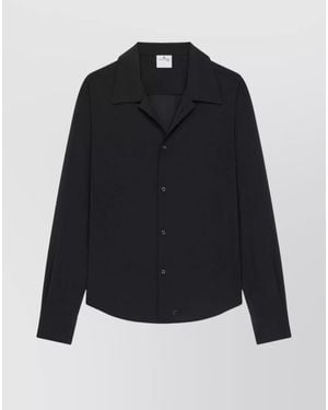 Courreges Long-Sleeve Camp-Collar Shirt - Blue
