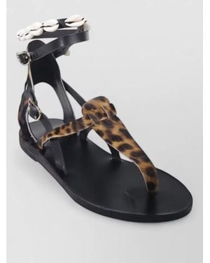 Ancient Greek Sandals Leather Sandals - Black