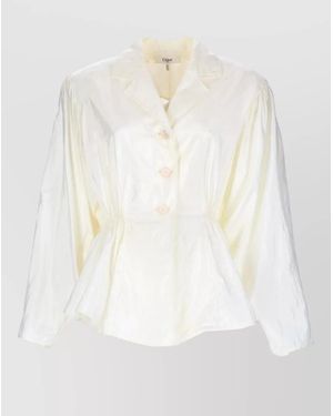 Chloé Silk Blend Regular-Fit Blouse - White