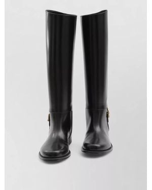Saint Laurent Leather Julia Boots - Black