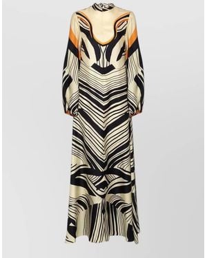 Raquel Diniz Parana Kaftan Dress Maxi Shirt Style - Multicolour