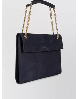 Orciani Leather Shoulder Bag - Blue