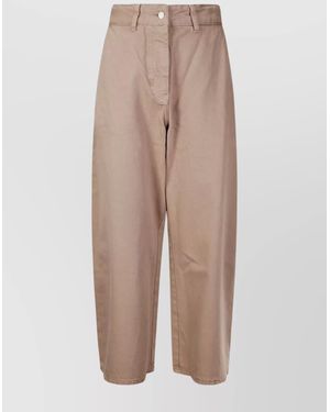 Studio Nicholson Denim Wide Leg Cropped Jeans - Natural