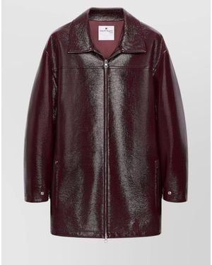 Courreges Vinyl Oversized Jacket - Purple