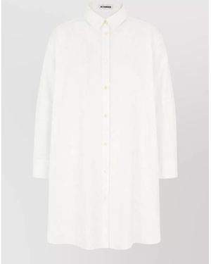 Jil Sander Cotton Shirt Dress - White