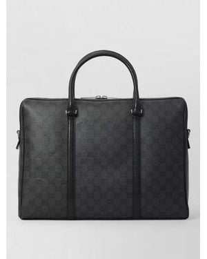 Gucci Essence Medium Briefcase Gg Fabric - Black