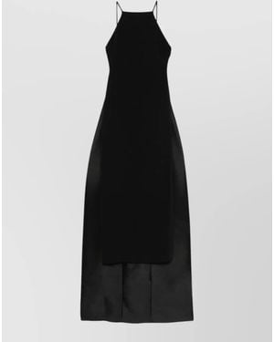 Solace London Ulla Maxi Dress Halter Neck Open Back - Black