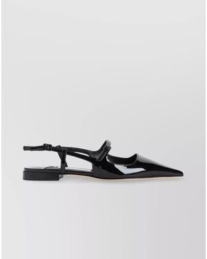 Jimmy Choo Patent Leather Slingback Pointed-Toe Ballet Flats - Multicolour