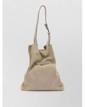 Gianni Chiarini Suede Shoulder Bag - Natural