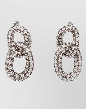 Isabel Marant Crystal-Embellished Hoop Earrings - Metallic