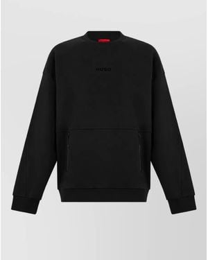 BOSS Relaxed-Fit Long-Sleeve Sweater - Black