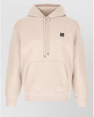 Maison Kitsuné Hoodie Featuring Fox Head And Hood - Natural