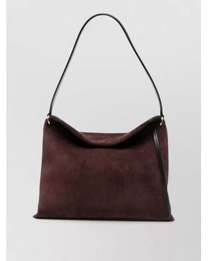 Wandler Penelope Small Suede Shoulder Tote Bag - Brown
