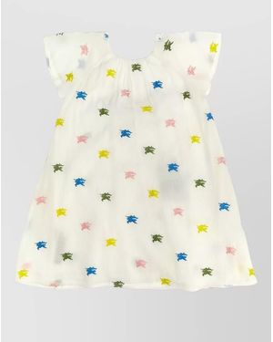 Burberry Danalee Dress Scoop Back Lightweight Viscose - Natural