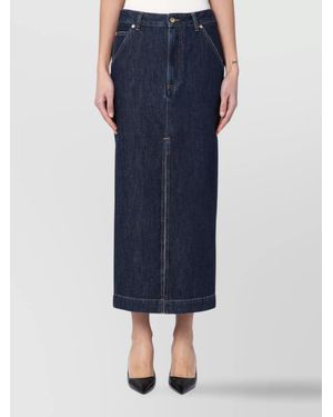 DARKPARK Denim High-Rise Skirt - Blue