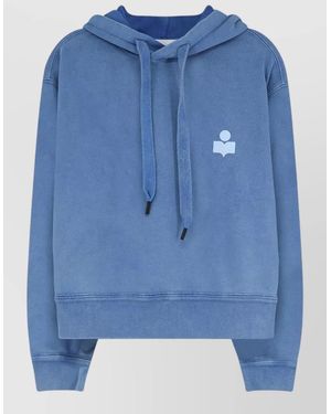 Isabel Marant Ribbed Logo-Print Sweatshirt - Blue
