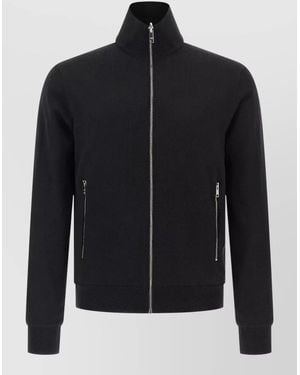 Prada Wool Knit Reversible Cardigan High Collar - Black
