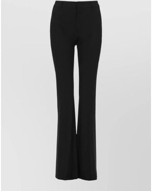 PT Torino Flared Trousers Belt Loops Back Pockets - Black