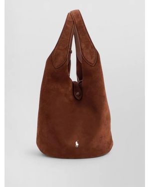 Polo Ralph Lauren Suede Bucket Bag - Brown