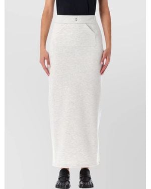 Coperni Cotton-Blend Slim-Fit Midi Skirt - White