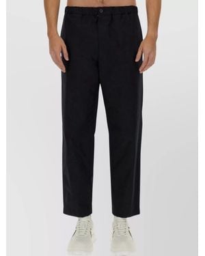Jil Sander Cotton Pants Side Back Pockets - Black