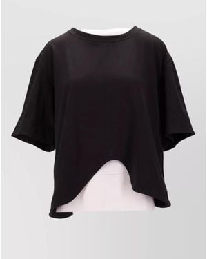 Niccolò Pasqualetti Asymmetric Hem Cotton Jersey Round Neck T-Shirt - Black