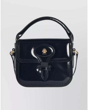 Bally Beckett Mini Leather Crossbody Bag - Blue