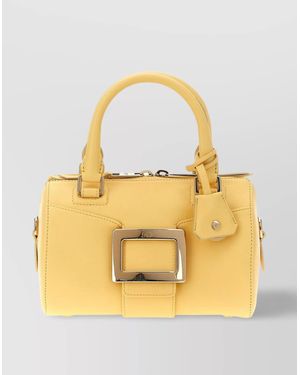 Roger Vivier Structured Mini Bag With Detachable Strap - Metallic